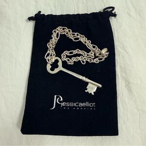 Jessica Elliot silver key necklace